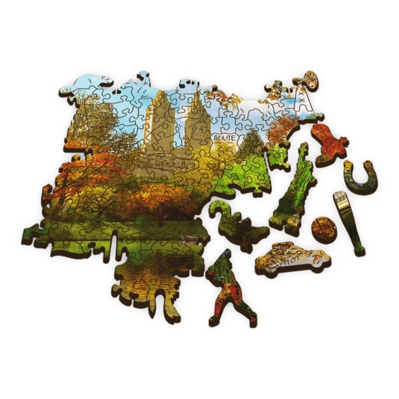 Trefl - Wood Craft Central Park, Manhattan, New York Wooden Puzzle 500+1 Pieces - 20157 - Image 3
