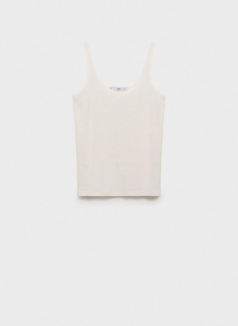 MANGO Crew Neck Sleevless Top  - Image 5