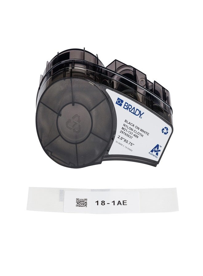 Brady Authentic (M21-137-499) Pre-Sized High-Adhesion Nylon Labels for Equipment, General ID, Lab, Wire/Cable, Black on White Material - Designed for M210, M210-LAB, M211 Printers, 0.75 in H x 2 in W - Image 2