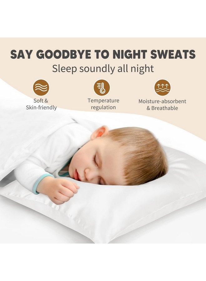 OLESILK Toddler 100% Mulberry Silk Pillowcase, Breathable Soft Smooth for Nursery Kids Night Sleeping, Silk Travel Pillow Cases with Hidden Zipper (1 Pack, Ivory, 13"x18") - Image 2