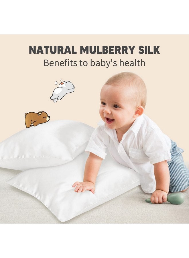 OLESILK Toddler 100% Mulberry Silk Pillowcase, Breathable Soft Smooth for Nursery Kids Night Sleeping, Silk Travel Pillow Cases with Hidden Zipper (1 Pack, Ivory, 13"x18") - Image 5