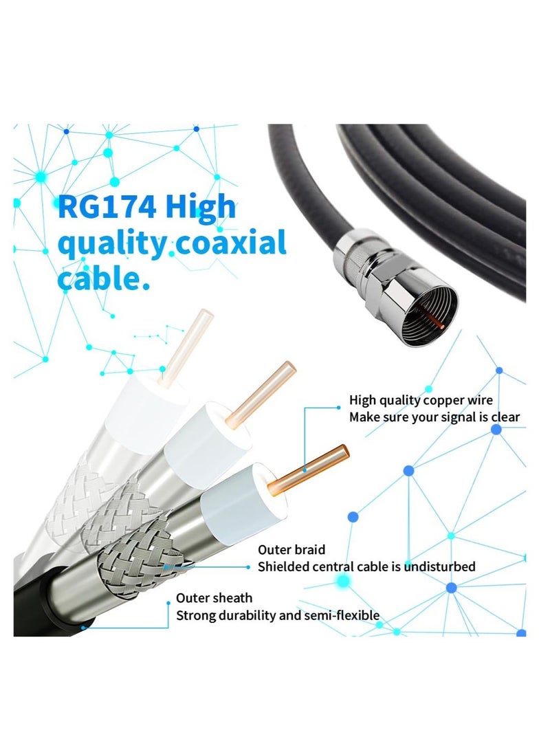 TV Antenna for Smart TV, TV Antenna for Smart TV Indoor - Magnetic Base, Support 4K 1080p Channels, with Amplifier Signal Booster, 480 Miles Long Range, 360°Signal Reception, 16.5ft Cables - Image 3