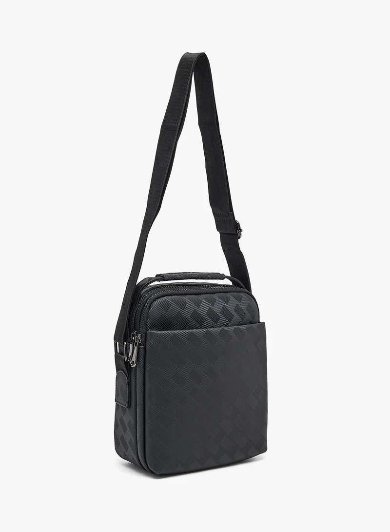 Robert Wood Textuted Crossbody Messenger Bag