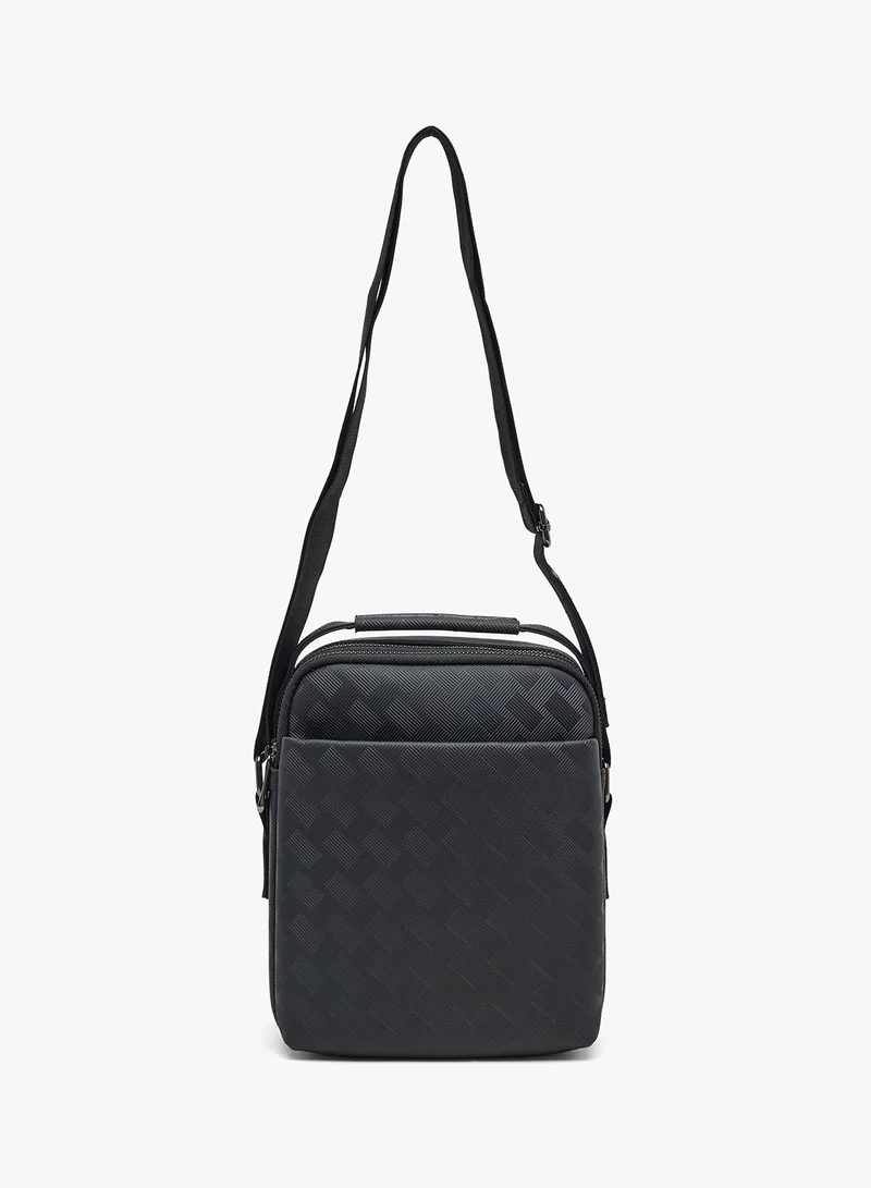 Robert Wood Textuted Crossbody Messenger Bag