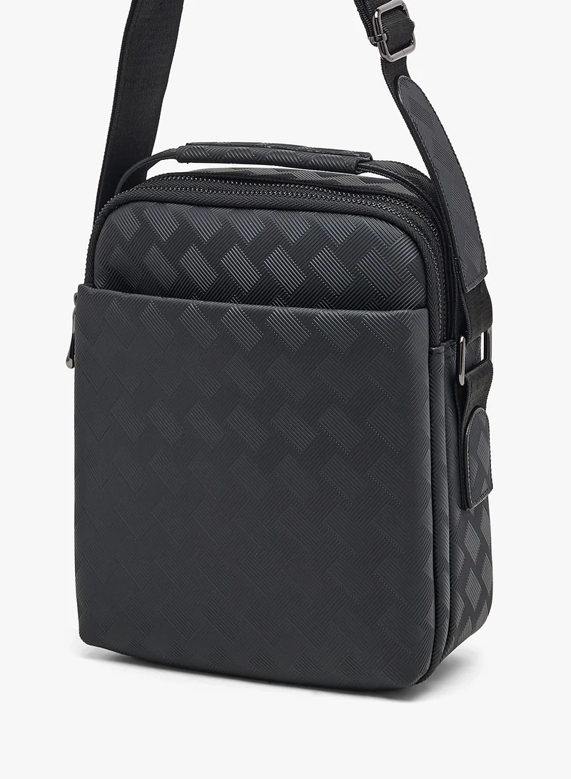 Robert Wood Textuted Crossbody Messenger Bag