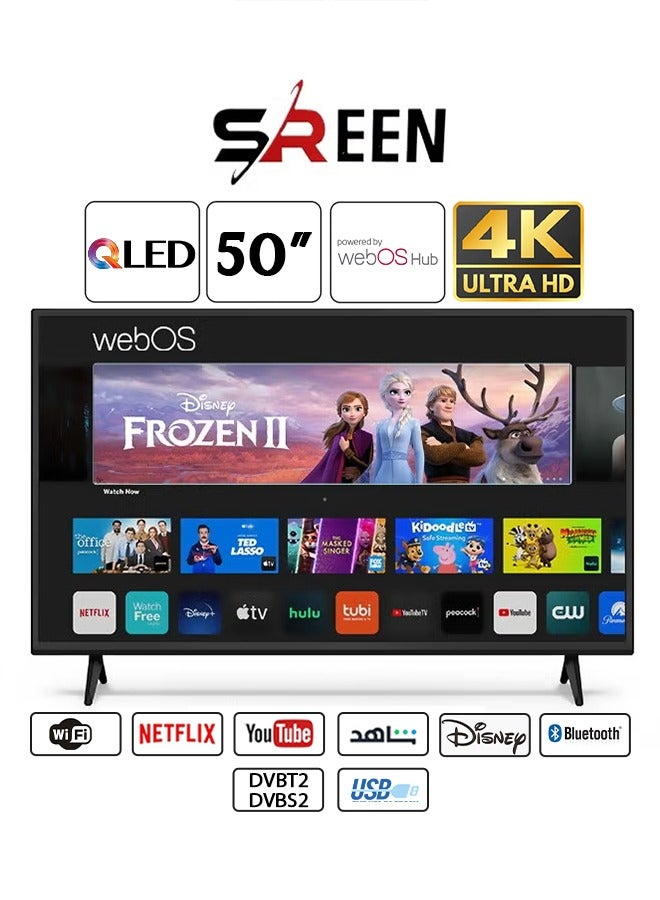 SREEN Smart Screen - 50 Inches - WebOS Hub - 4K Ultra HD - QLED - SRET-50S4KWQ3 - Image 1