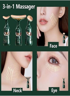 KDK 3 in 1 Anti Wrinkles Face Neck Eyes Massager Vibration Facial Massager for Skin Care Face Sculpting Tool Multifunctional Neck Face Massager Beauty Device Neck Tightening Device Face Lift Tool  - Image 2