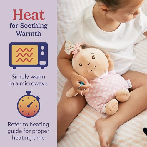 warmies Microwavable & Weighted Stuffed Animals, Baby Girl Lighter Skin - Heated Stuffed Animal Plushie for Warmth & Comfort - Soft Plush Toys for Adults & Children (Boys, Girls, Babies & Toddlers) - Image 4