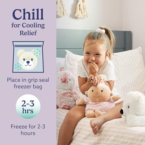 warmies Microwavable & Weighted Stuffed Animals, Baby Girl Lighter Skin - Heated Stuffed Animal Plushie for Warmth & Comfort - Soft Plush Toys for Adults & Children (Boys, Girls, Babies & Toddlers) - Image 5