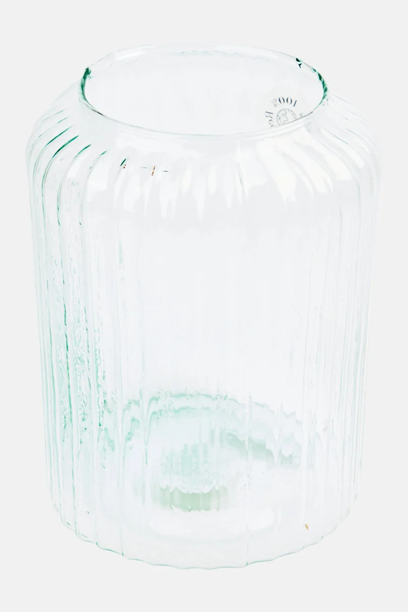Muy Mucho Glass Vase 21 H x 14 D cm, Transparent