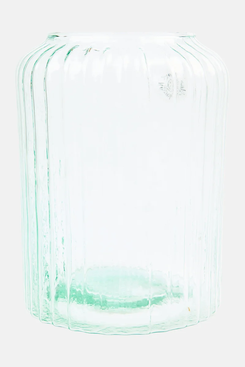 Muy Mucho Glass Vase 21 H x 14 D cm, Transparent