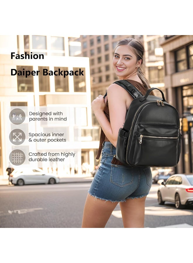LORADI Compact Diaper Backpack with Stroller Buckle - Image 2