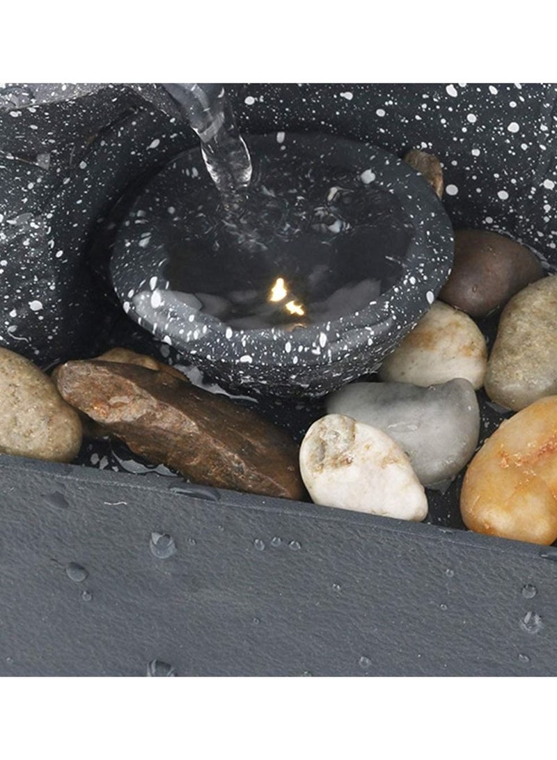 SYOSI Tabletop Fountain Creative Small Water Fountain Decor Zen Meditation Fountain Tabletop Water Fountain for Office, Desk - Image 2