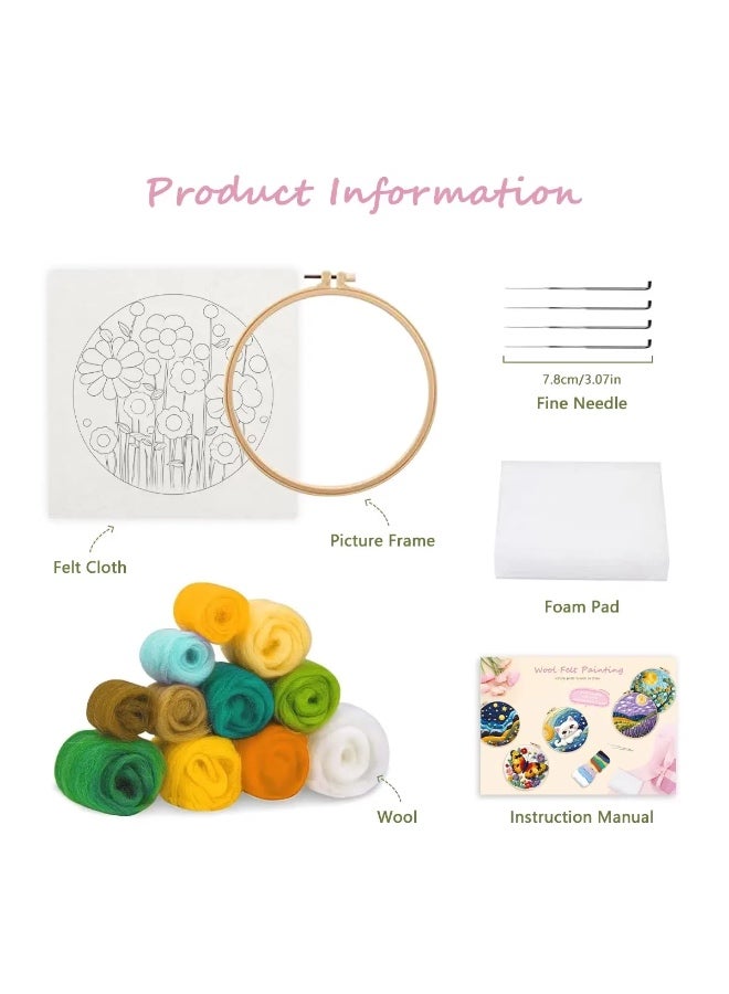 Wool needle felt painting kit - Image 2