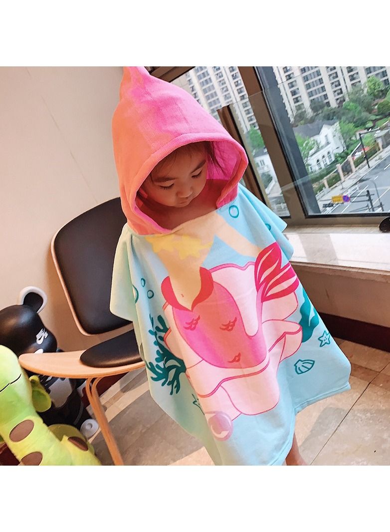 With Hood Coral Fleece Cloaks Bath Towel