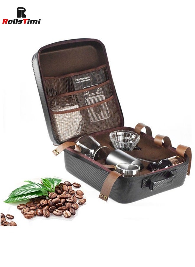 RollsTimi  V60 Pour Over Coffee Maker Set Coffee Kettle Scale, Coffee Dripper All in 1 Traveling Camping Manual Coffee Kit - Image 2
