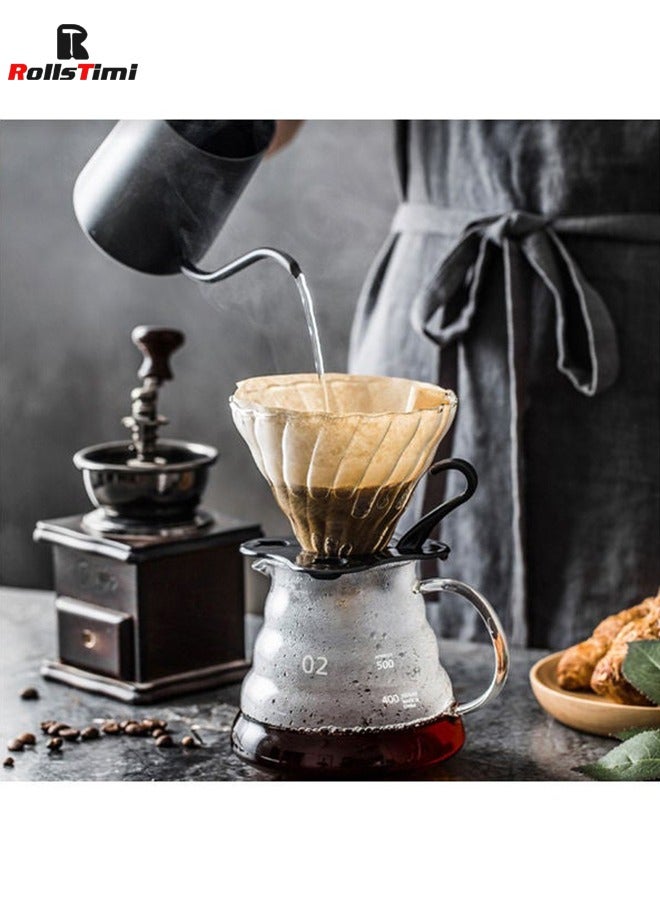 RollsTimi  V60 Pour Over Coffee Maker Set Coffee Kettle Scale, Coffee Dripper All in 1 Traveling Camping Manual Coffee Kit - Image 4