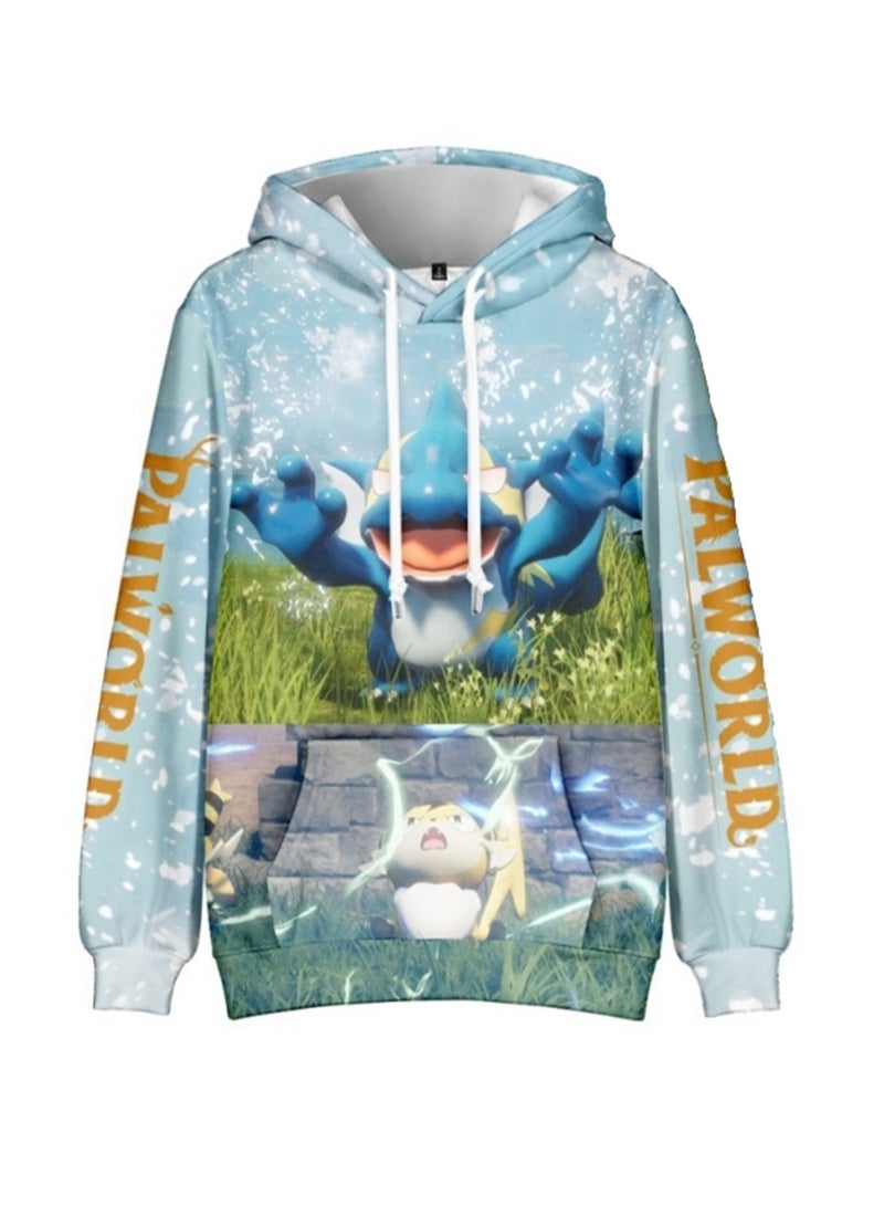 Palworld Phantom Pallu 3D digital print street trend hooded sweatshirt for Adults and Children - Image 1