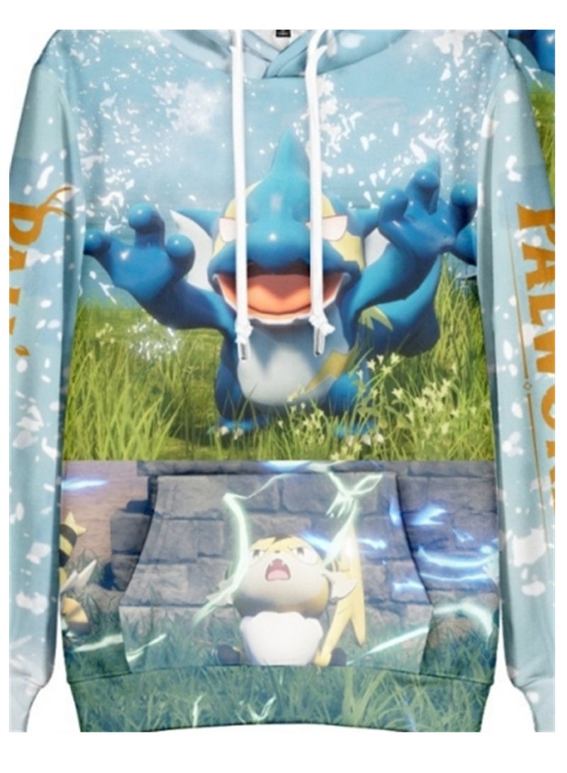 Palworld Phantom Pallu 3D digital print street trend hooded sweatshirt for Adults and Children - Image 4