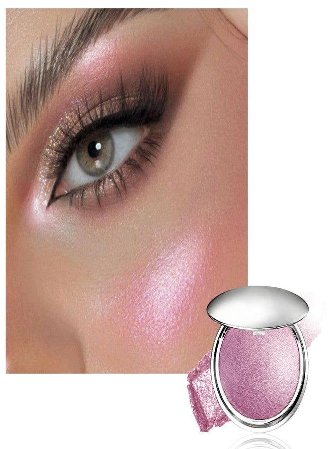 AMY'S DIARY Mauve Pink Shimmer Face Highlighter Makeup, PinkPurple Contour Powder Leaving a Lightweight & Healthy Radiance, Long Lasting Luminous Face Body Highlighter Makeup (#03 - Mauve Pink) - Image 1
