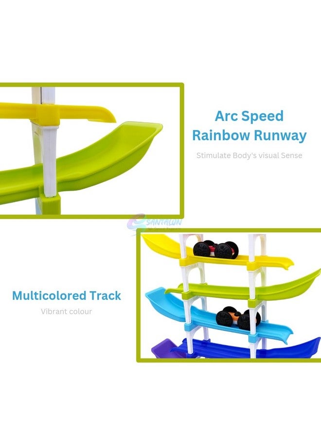 SANTALON Racer Ramp Toy with 4 Cars, 6 Ramps and Race Track for 1, 2, 3 Toddlers, and Above Age Boys & Girls - Educational and Relaxing toysVehicle Toys - Image 5