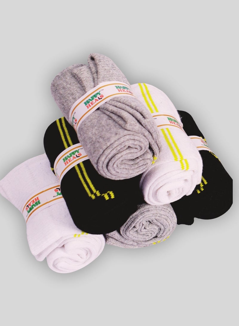 Happy Heals Happy Heals Men's Crew Socks 7 Pairs  - Image 2