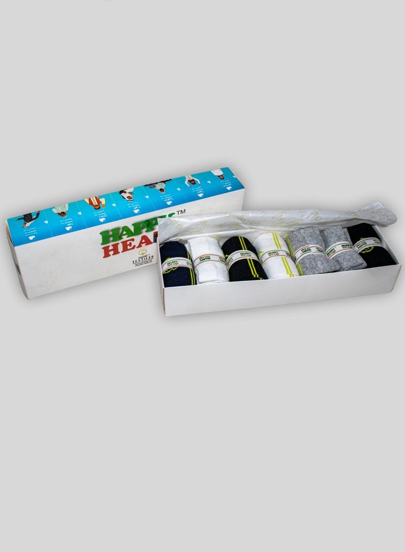 Happy Heals Happy Heals Men's Crew Socks 7 Pairs  - Image 1