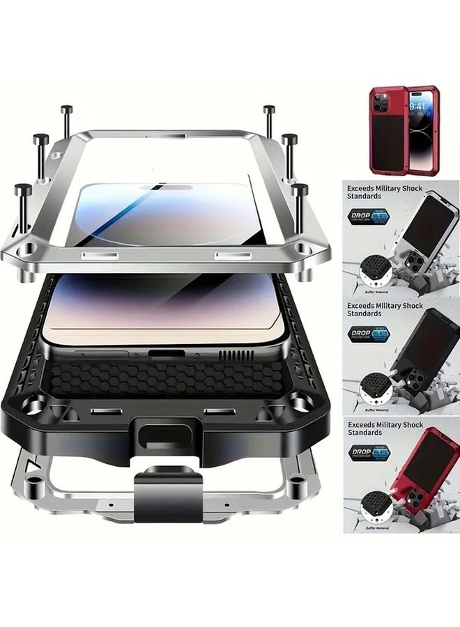 Red iPhone 16e Case with Built In Screen Protector Full Body Protection - Image 2