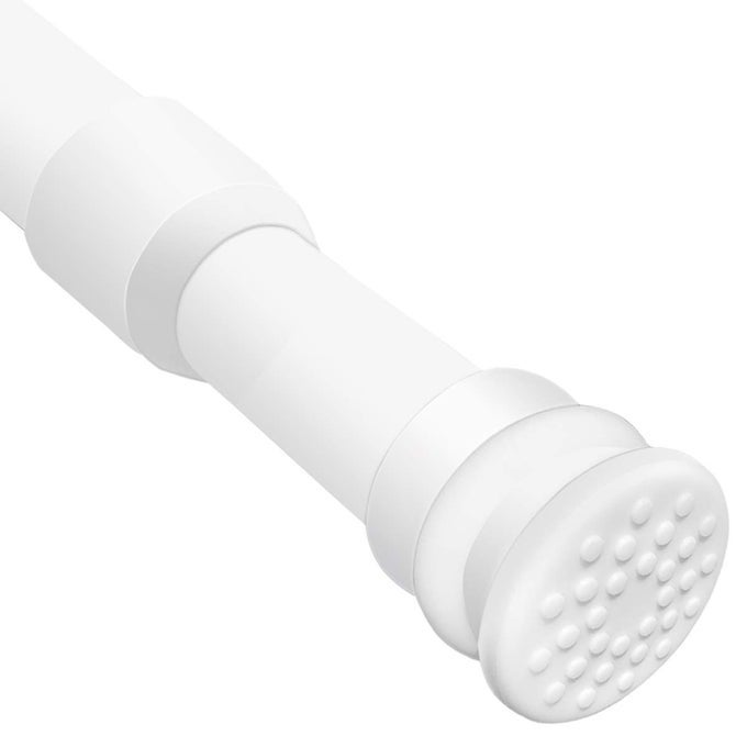 TENSION CURTAIN ROD 33 TO 59 INCHES ADJUSTABLE EXTENSION SPRING TENSION RODS EASY TO INSTALL NO DRILLING CURTAIN ROD FOR WINDOW BEDROOM DOORWAY CLOSET 1 DIAMETER WHITE