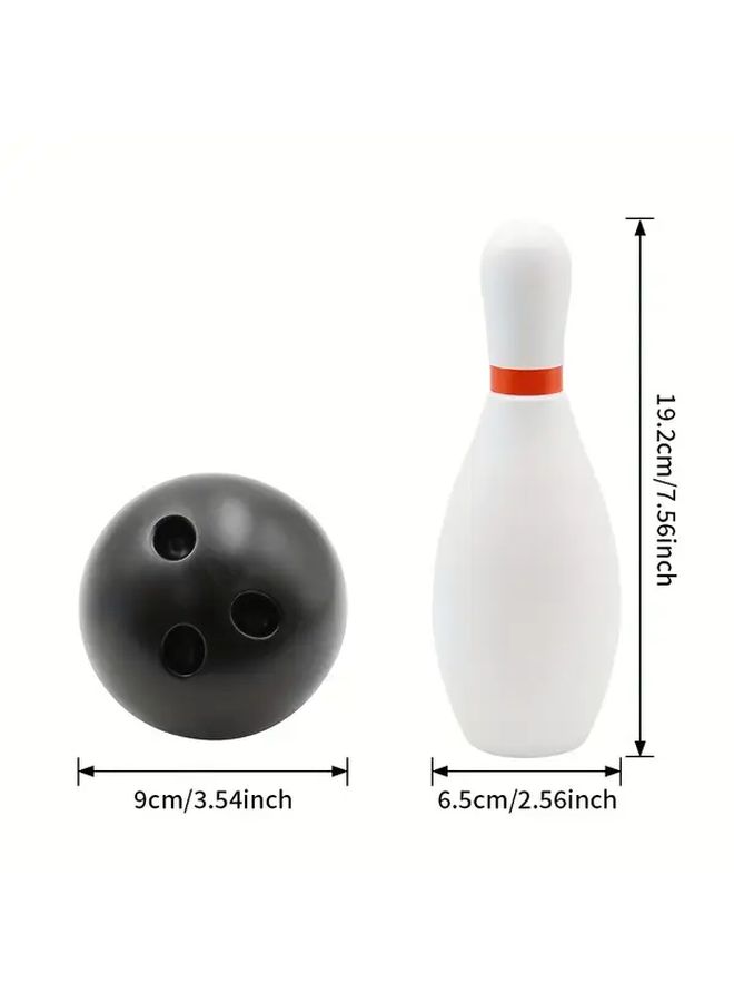 Classic White Bowling Toy Set For Kids 10 Pins And 2 Balls Indoor Outdoor Play Model DJ905 - Image 2