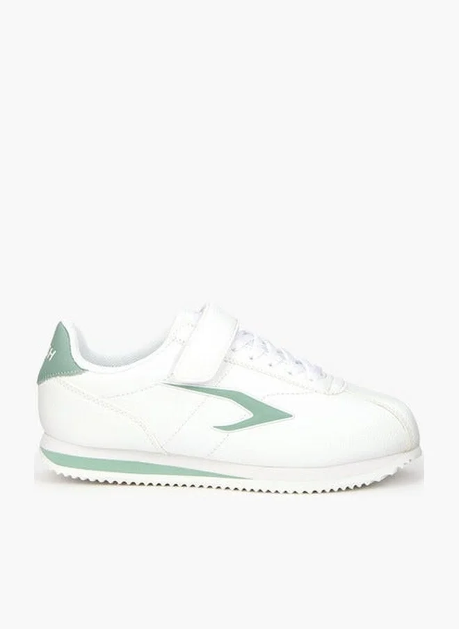 Dash Panelled Sports Shoes with Hook and Loop Closure