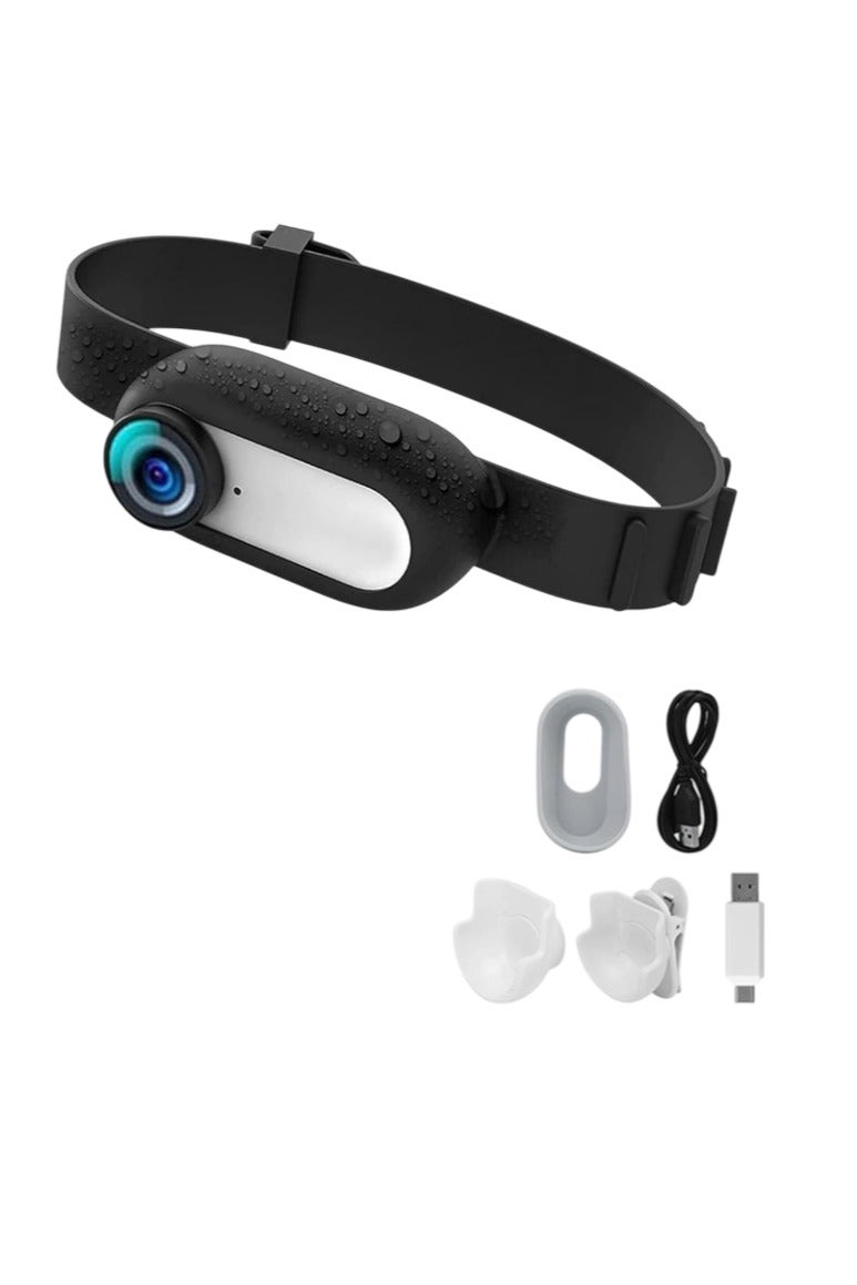Generic Pet Collar Camera, HD 1080p Wireless Mini Sport Camera, Lightweight And Durable Pet Body Camera, Cat Camera Collar With Video Recording, (1pc, Black And White) - Image 1