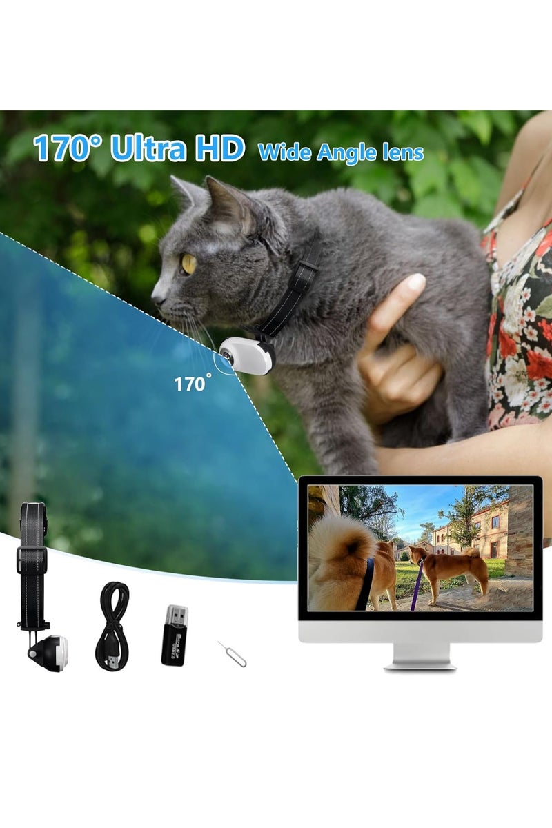 Generic Pet Collar Camera, HD 1080p Wireless Mini Sport Camera, Lightweight And Durable Pet Body Camera, Cat Camera Collar With Video Recording, (1pc, Black And White) - Image 2