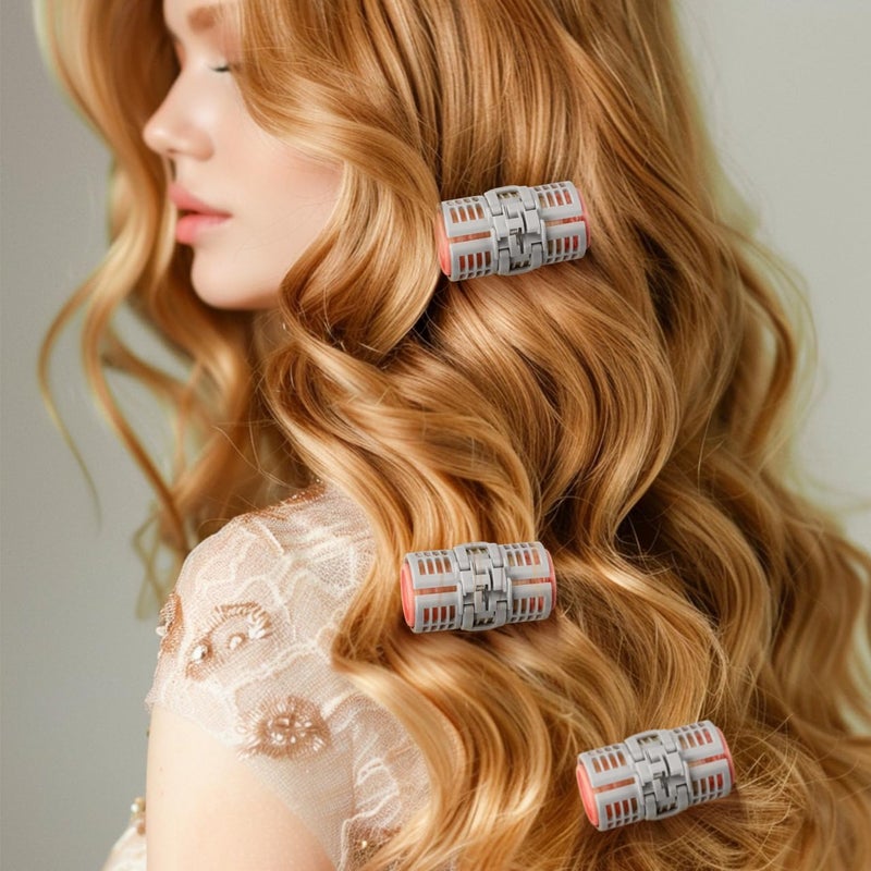 KALLORY Hair Rollers with Clip Volumizing Bangs Curler DIY Styling Accessories Tool Portable Self Grip Volume Hair Root Clips 6PCS - Image 3
