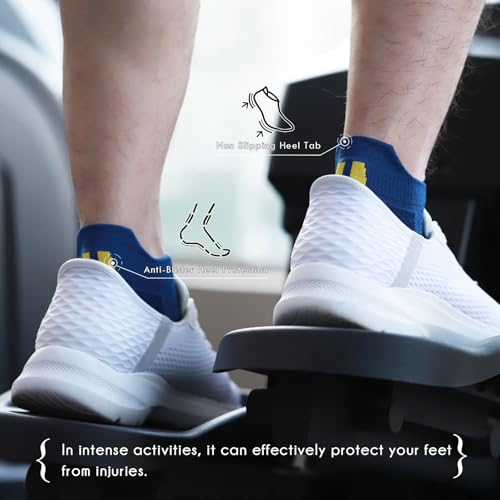 BRISIRA Coolmax Bamboo Viscose Compression Running Socks 3 Pairs Ankle Low Cut Athletic Anti Blister Cushioned Seamless - Image 3