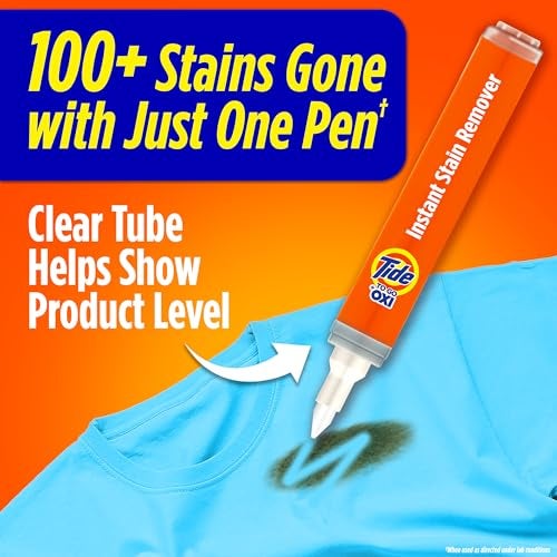 Tide Stain Remover for Clothes, Tide To Go Pen, Instant Stain Remover Pen & Spot Cleaner, Portable & Travel-Friendly, Works on Food & Drink Stains, Fits in Purses & Bags, 3 Count (Pack of 1) - Image 3