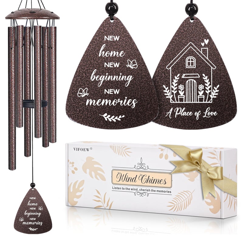 vifoew House Warming Gifts New Home  32"" Bronze Wind Chimes Housewarming Gifts  New Home Gift Ideas For Women Men Homeowners Couples Family Friends  Unique First Home Gift For Apartment Decor - Image 1