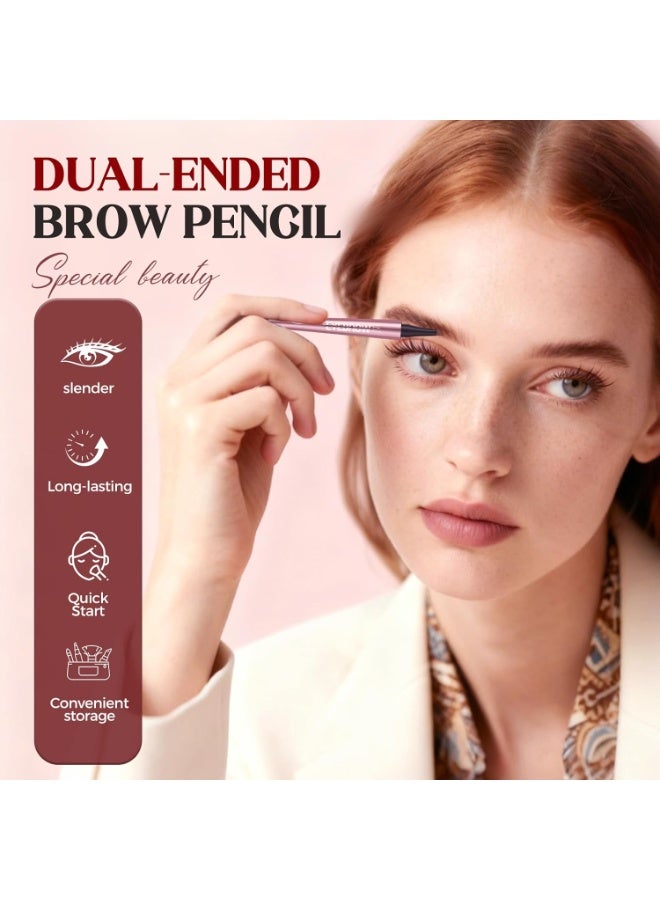 كيو اي سي Microblading قلم الحاجب، 2026 جديد 4-نصيحة ثلاثية الأبعاد قلم الحاجب، مقاومة للماء طويلة الأمد دقيقة السكتة الدماغية المحيط القلم، الممتازة الطبيعية السحرية الحاجب المكياج للارتداء طوال اليوم (قهوة خفيفة) - Image 2