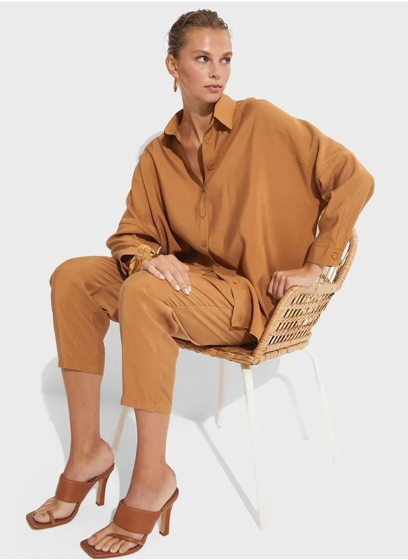 JUNE Button Down Shirt & Pants Set