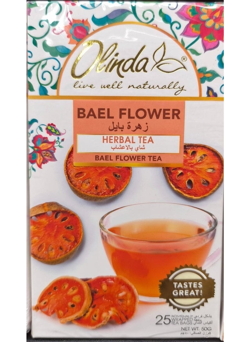 Bael Flower Herbal Tea 25 Tea Bags 50 G