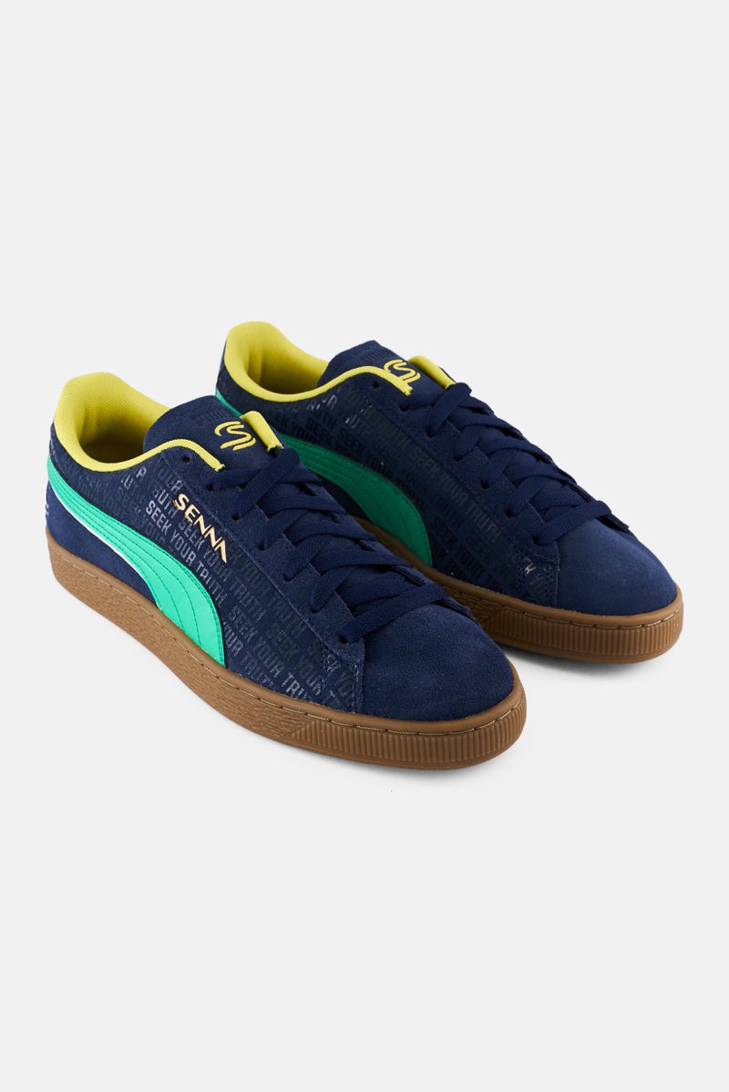 PUMA Men Lace Up Ayrton Senna Lace Up Shoes, Navy - Image 1