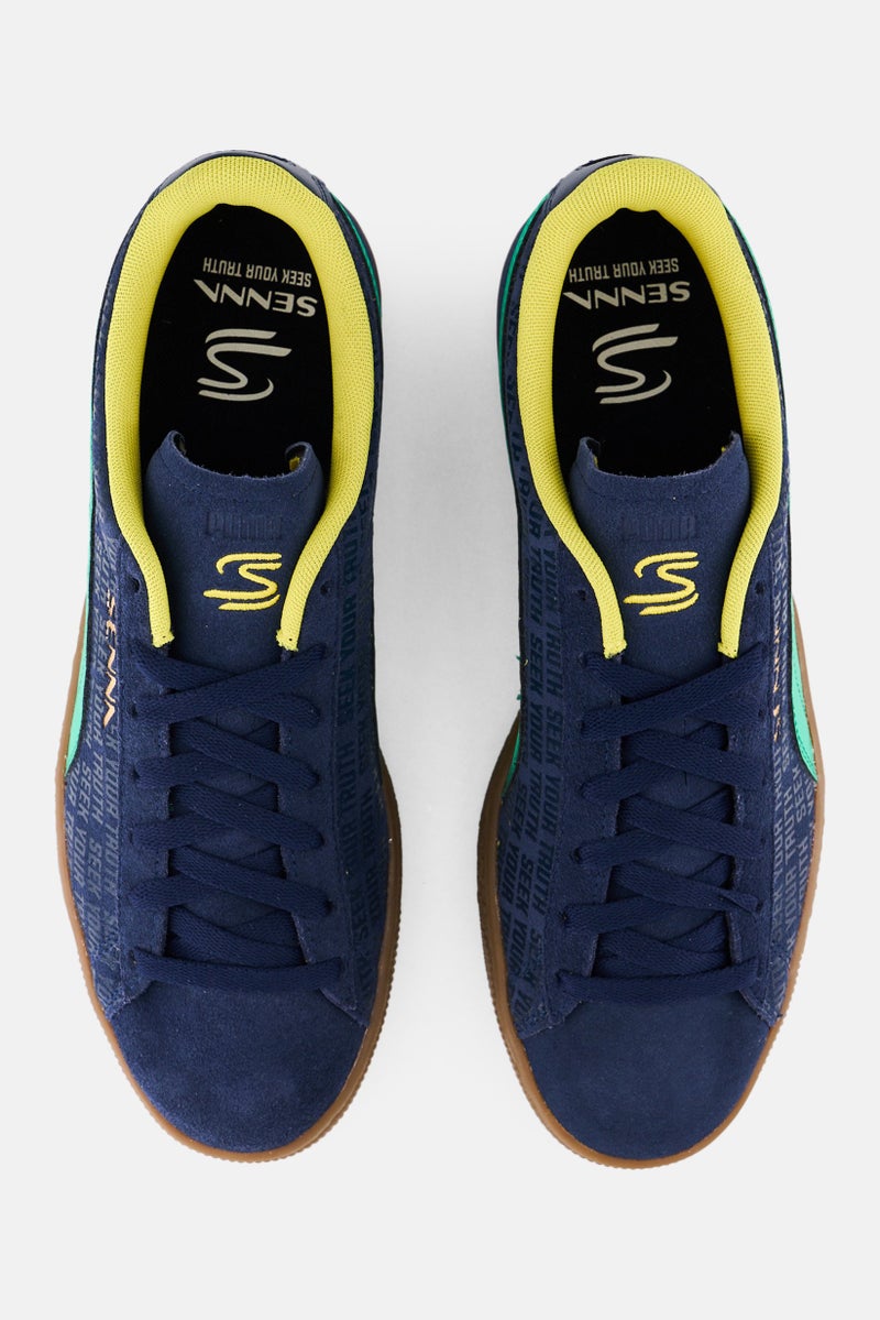PUMA Men Lace Up Ayrton Senna Lace Up Shoes, Navy - Image 3