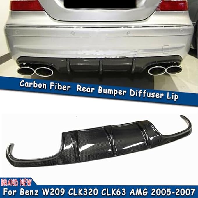 AUSMILA Rear Bumper Diffuser For Mercedes Benz W209 CLK320 CLK63 AMG 2004-2007 - Image 2