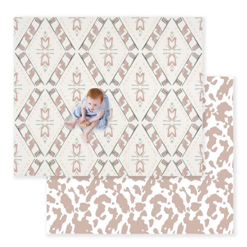 JumpOff Jo Foldable Foam Play Mat â€“ Large Waterproof Baby & Toddler Activity Floor Mat, Double-Sided 70 x 59 Inch Play Surface - Westbound - Image 1