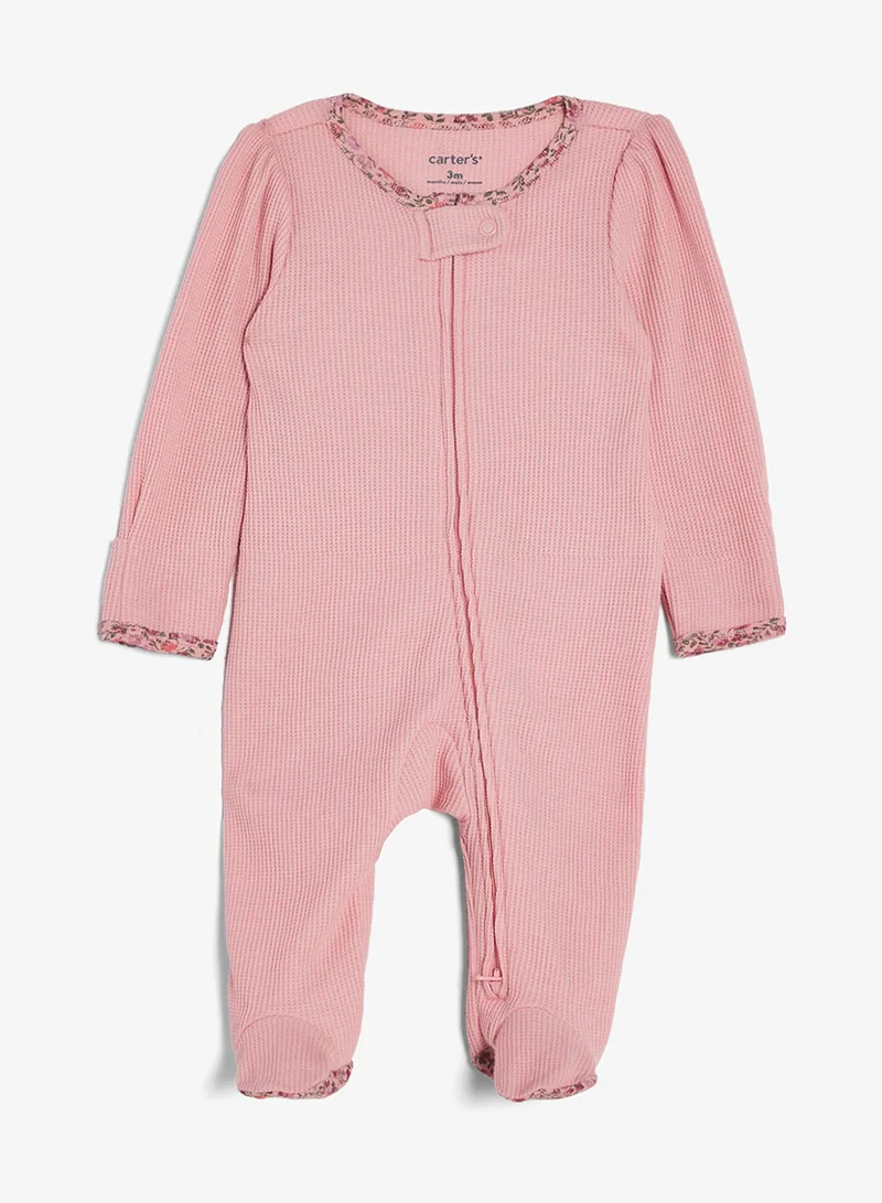 carter's Infant Printed Interlock Footed Rompers