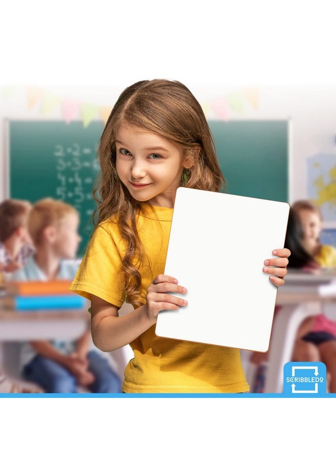 Scribbledo Ibbledo Small White Board Dry Erase Mini Whiteboard 9X12 Inch Small Dry Erase Board Marker Dry Erase Lapboards Handheld Personal White Boards For Students Small Whiteboard Office Kitchen  - Image 5