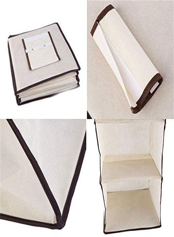 ORiTi 6 Section Hanging Wardrobe Organiser Garment Shelves Clothes Shoe Storage Tidy  - Image 2