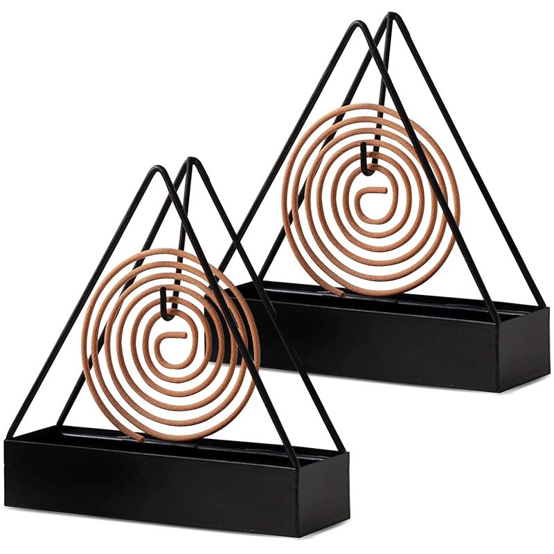 Mosquito Coil Holder Metal Fireproof Tray Hanging Incense Holder - Ash Catcher for Outdoor Garden Use - Image 1