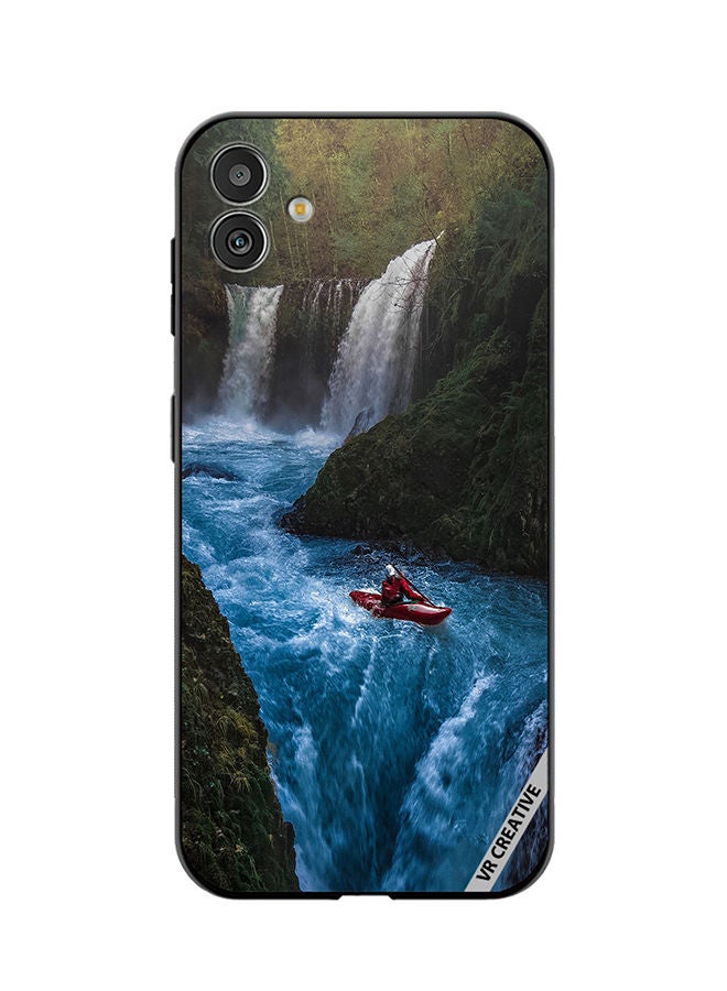 VR CREATIVE Protective Case Cover For Samsung Galaxy M13 5G Bluish Waterfall Design Multicolour - Image 1