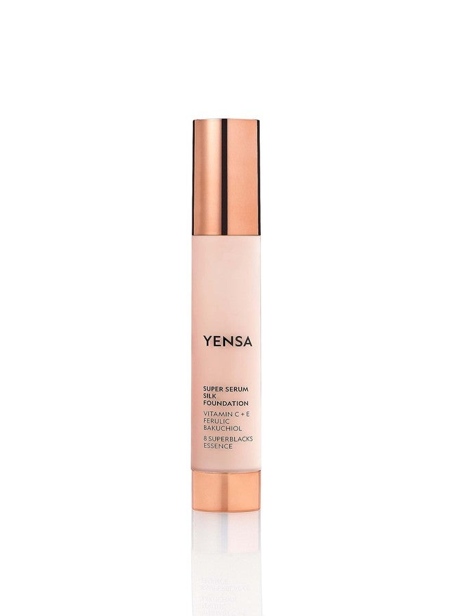 YENSA Serum Foundation Makeup - Super Silk Full Coverage Foundation Enriched with Peptides, Vitamin C & Ferulic Acid to Help Reduce Fine Lines, Wrinkles & Dark Circles - Fair 1 (1 oz) - Image 1